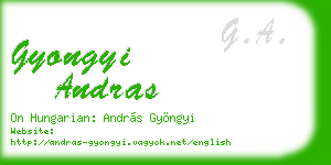 gyongyi andras business card