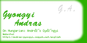 gyongyi andras business card